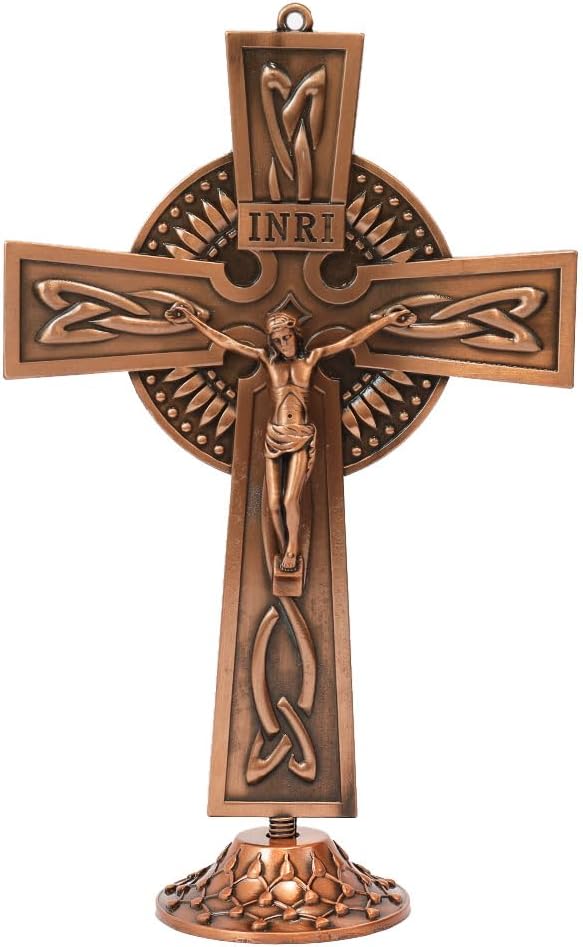 Antique Copper Plated Deatachable Standing Crucifix Nazareth Store
