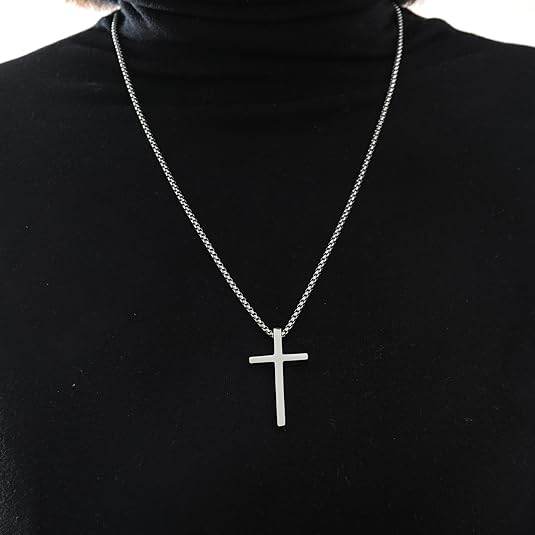Silver Plated Classic Cross Pendant Jewelry for Men - Nazareth Store