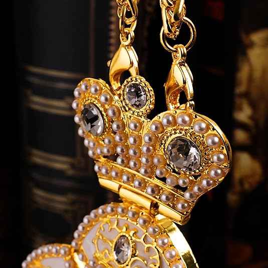 White Pearl Cross Pendant Gold Plated Crystal Crucifix Necklace