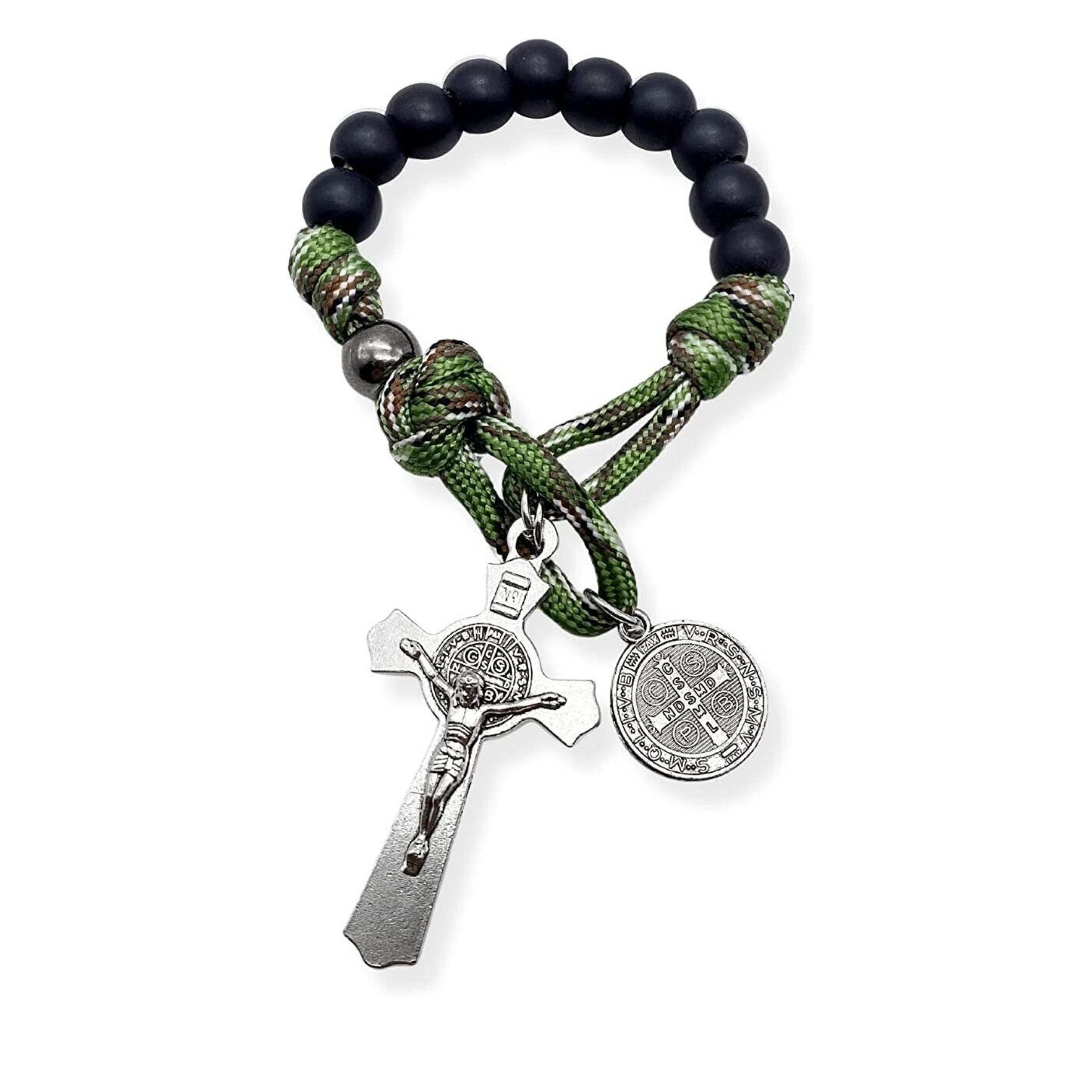One Decade Paracord Rosary Beads Pocket/Bracelet Rosary Miraculous Medal & Cross - Nazareth Store
