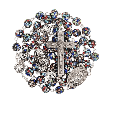 Colorful with Metal Beads Rhinestones Crystal Beads Rosary