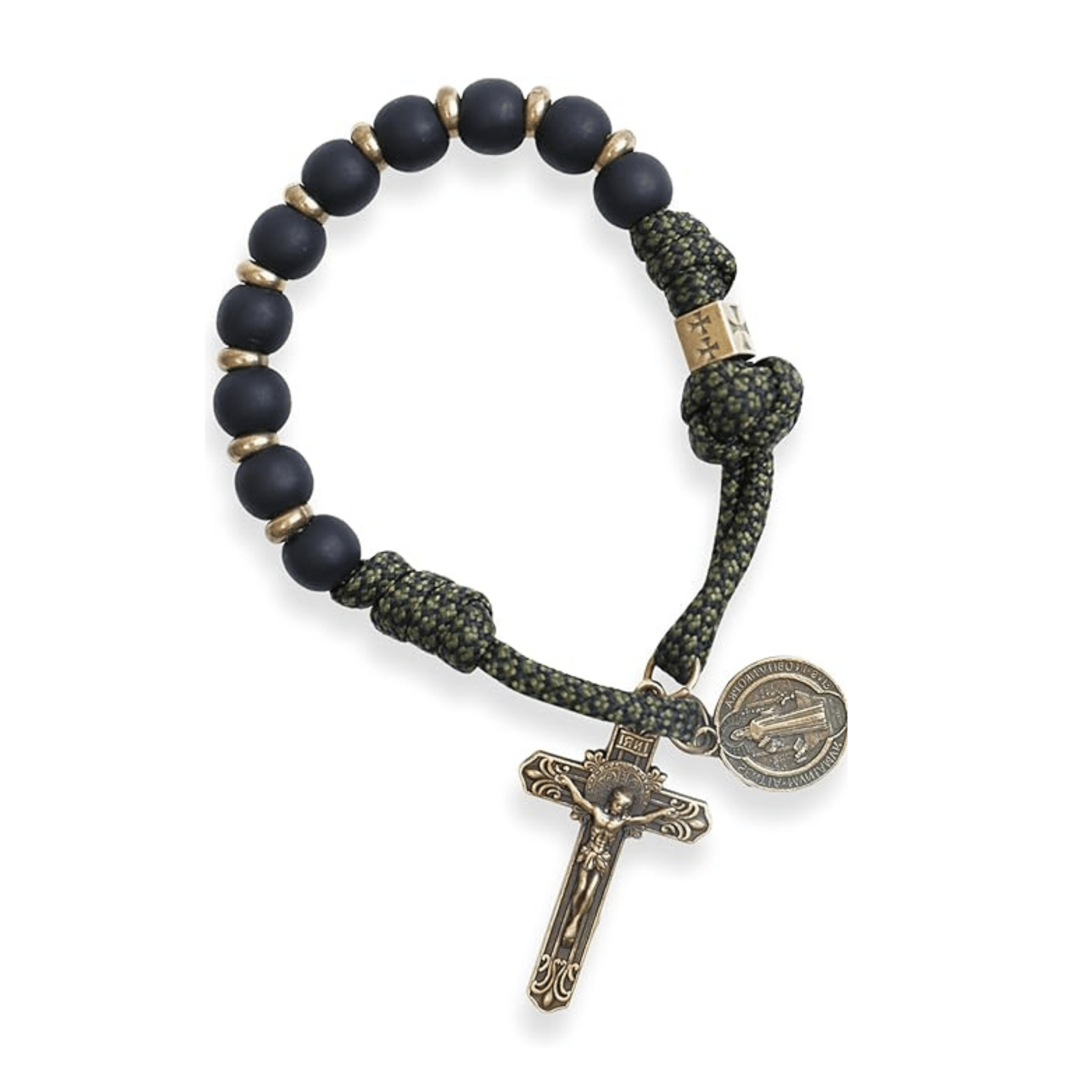 One decade paraord rosary with saint benedict medal and cross