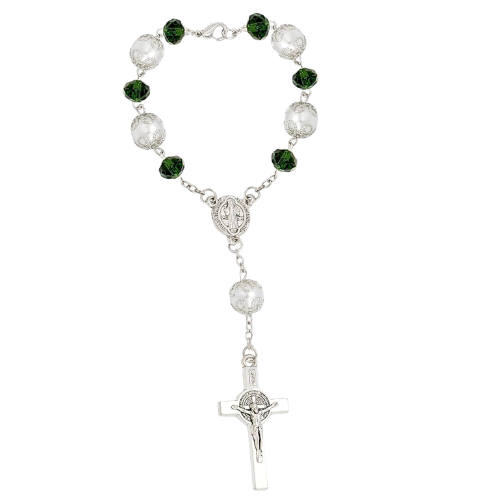 Ein Jahrzehnt grün Auto Rosenkranz St. Benedikt Medaille hängenden Anhänger