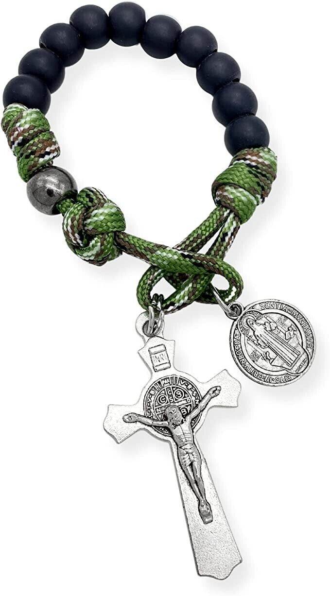 One Decade Paracord Rosary Beads Pocket/Bracelet Rosary Miraculous Medal & Cross - Nazareth Store