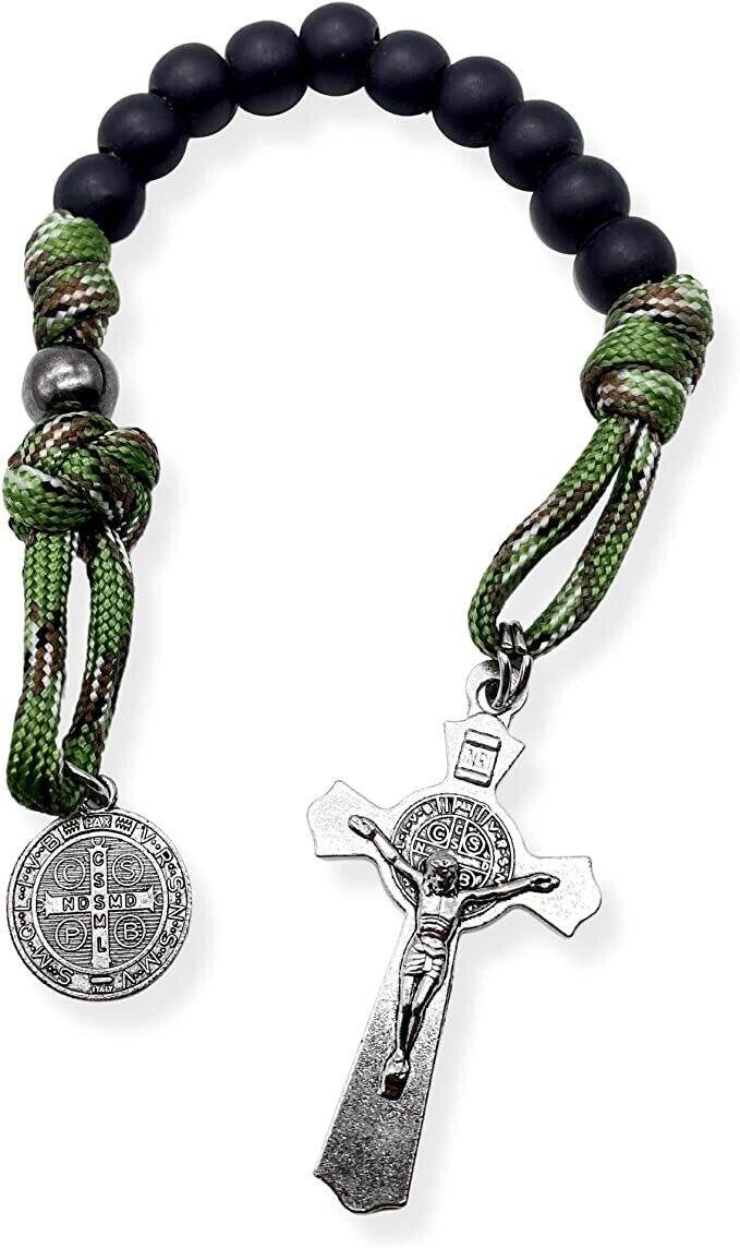 One Decade Paracord Rosary Beads Pocket/Bracelet Rosary Miraculous Medal & Cross - Nazareth Store