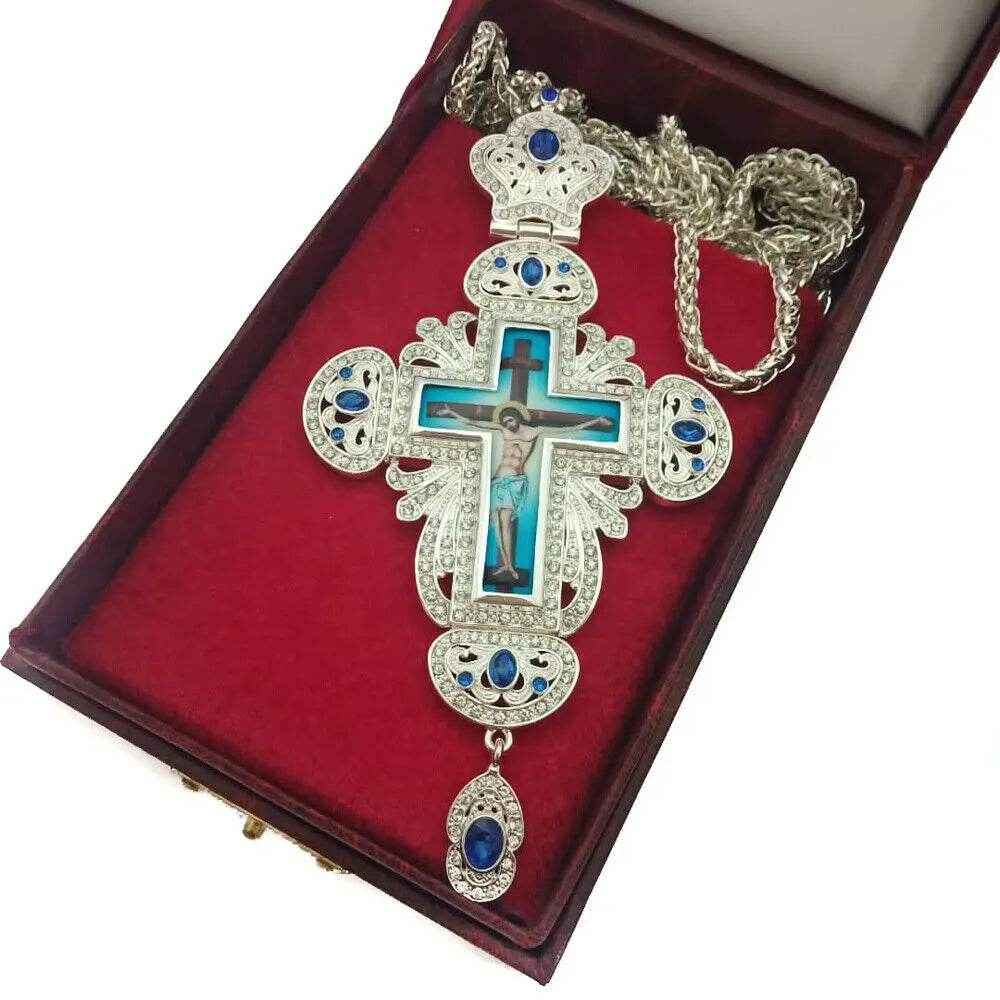 Silver Plated Clergy Pectoral Cross Pendant - Nazareth Store