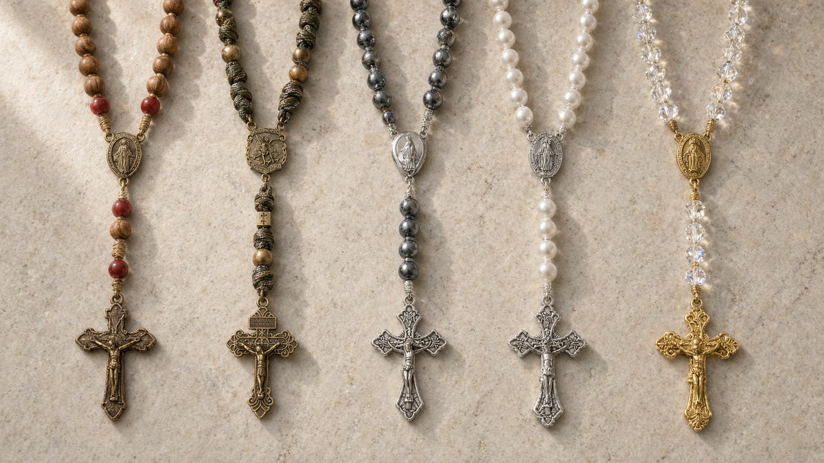 Rosary Materials Compared: Wood, Stone, Crystal, Pearl or Paracord?