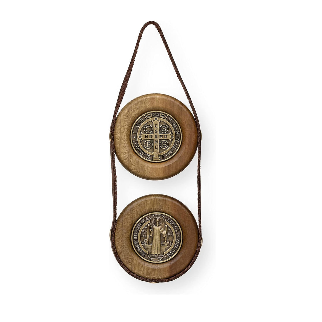 Ornament Medallion Hanging Protection Wall Hanger on Leather Strap Nazareth Store