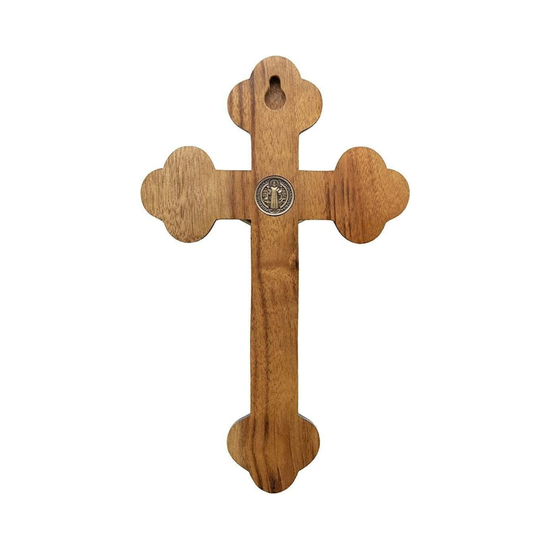 Ornate Wall Wood Wall Hanging Jesus Cross Catholic 7.5" Walnut Solid Wood St. Benedict Protection Medal Crucifix Nazareth Store