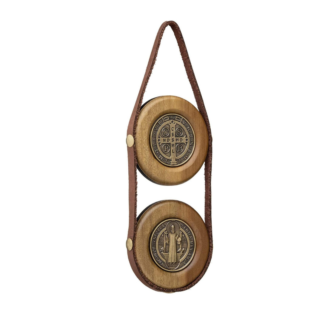 Ornament Medallion Hanging Protection Wall Hanger on Leather Strap Nazareth Store