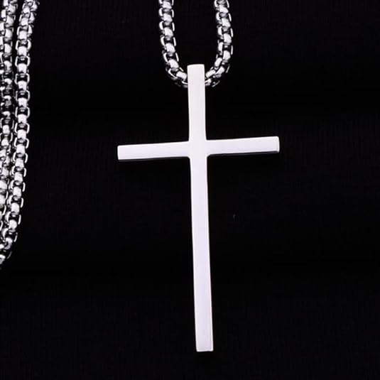 Silver Plated Classic Cross Pendant Jewelry for Men Nazareth Store