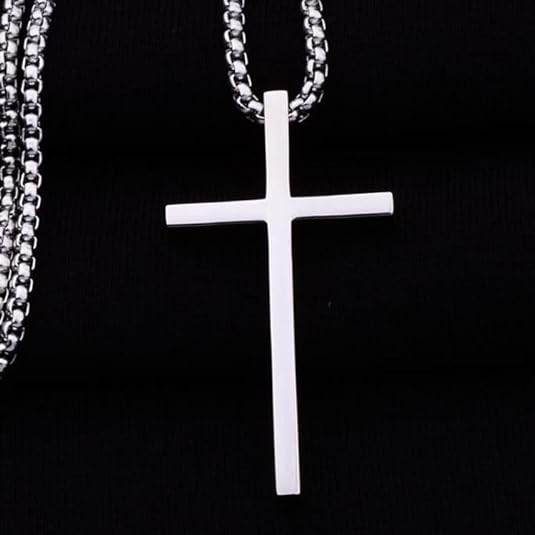 Silver Plated Classic Cross Pendant Jewelry for Men - Nazareth Store