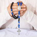 St. Michael Blue Paracord Rosary Beads Rugged Rosary Necklace Strong Corded Catholic Pardon Crucifix Nazareth Store