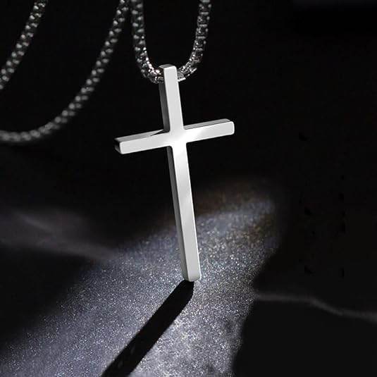 Silver Plated Classic Cross Pendant Jewelry for Men - Nazareth Store