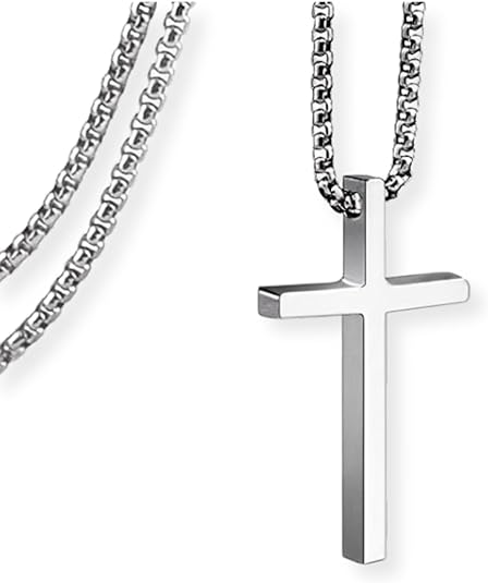 Silver Plated Classic Cross Pendant Jewelry for Men Nazareth Store