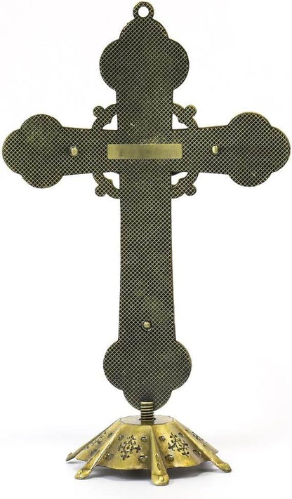 Antique Gold Plated Standing Crucifix with Deatachable Stand - Nazareth Store