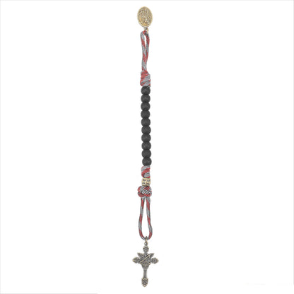Antique Bronze One Decade Paracord Rosary with St. Michael Medal & Archangel Cross