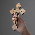 Ornate Wall Wood Wall Hanging Jesus Cross Catholic 7.5