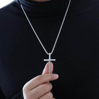 Silver Plated Classic Cross Pendant Jewelry for Men - Nazareth Store