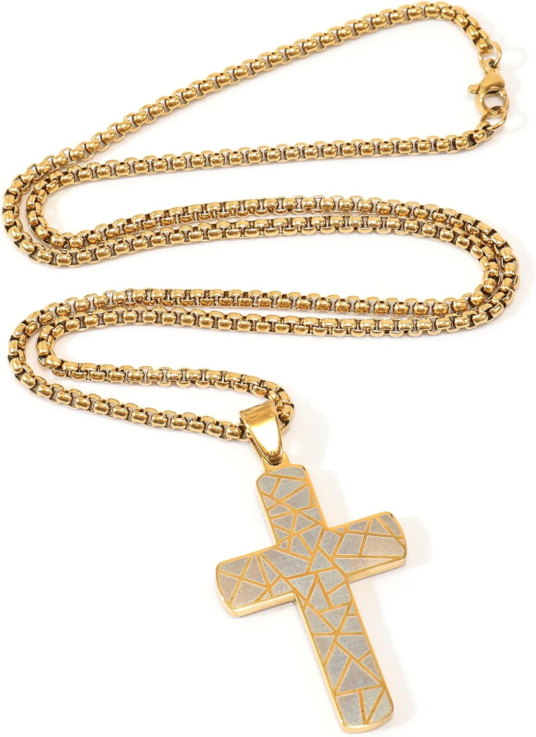Copy of 18K Gold Plated Cross Necklace Religious Jewelry Cubic Zirconia Crucifix Nazareth Store