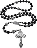 Copy of Black Matte Agate Beads Hematite Rosary Necklace Jerusalem Holy Soil & Cross Nazareth Store