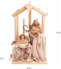 Nativity Christmas Set Red Fabric Clothes Holy Family 11.8