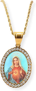 Copy of Christian Madonna and Jesus Icon Quartz Antique Bronze Pocket Watch Pendant Nazareth Store
