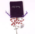 Our Lady of Sorrows Red Coral Stone Beads Rosary Chaplet Necklace (Copy) Nazareth Store