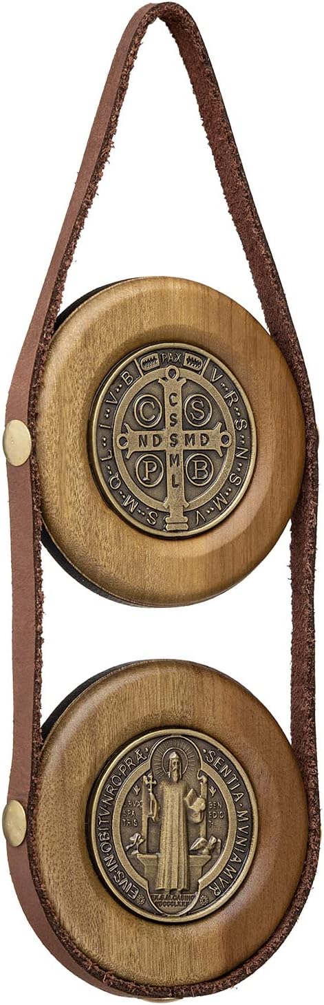 Ornament Medallion Hanging Protection Wall Hanger on Leather Strap Nazareth Store