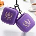 Purple Rosary Case Hard Shell Travel Pouch with Zipper and Clip Nazareth Store