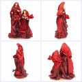 Nativity Christmas Set Red Fabric Clothes Holy Family 11.8