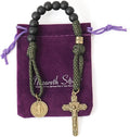 St Michael One Decade Green Paracord Black Matte Beads Rosary Bracelet (Copy) Nazareth Store