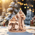 Handcrafted Resin Nativity Set Fabric Clothes Traditional Christmas 9.4