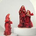 Nativity Christmas Set Red Fabric Clothes Holy Family 11.8