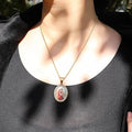 Copy of 18k Gold Plated Zircon Oval Immaculate Heart of Mary 3D Stainless Steel Necklace Nazareth Store