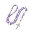 Purple Pearl Beads Rosary 20