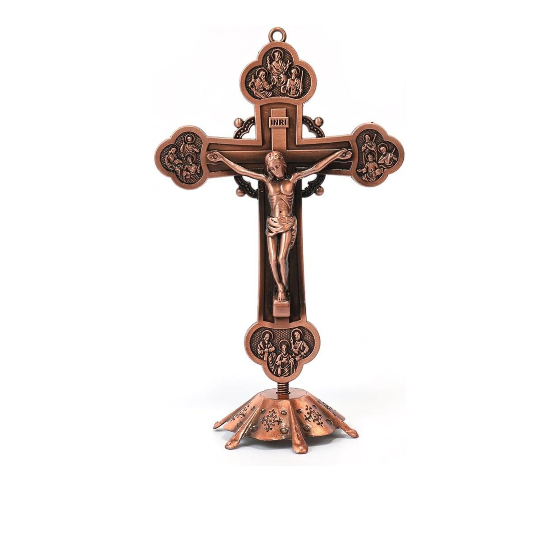 Antique Copper Plated Deatachable Standing Crucifix Nazareth Store