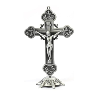 Antique Silver Plated Detachable Standing Crucifix - Nazareth Store