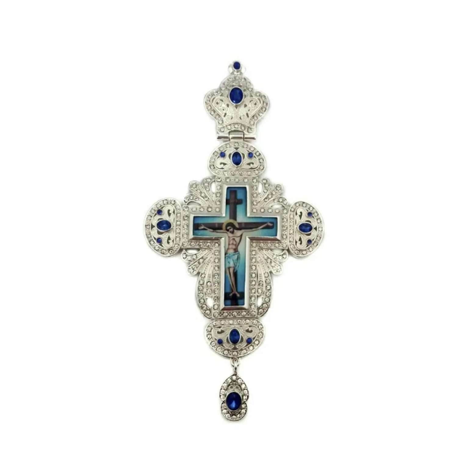 Silver Plated Pectoral Clergy Cross Pendant - Nazareth Store