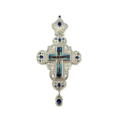 Silver Plated Pectoral Clergy Cross Pendant - Nazareth Store