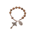 Wooden Beads One Decade Rosary Car Mirror Beads Rosary St. Michael & Cross - Nazareth Store
