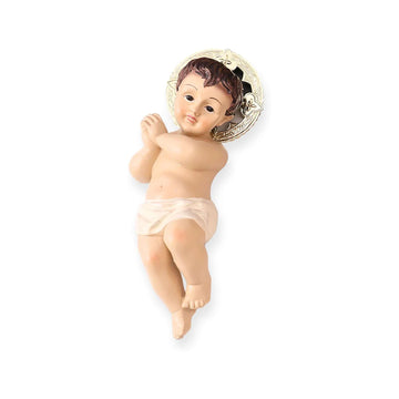 10" Baby Jesus Figure Doll with Crown Nativity Statue Resin Collectible Nazareth Store