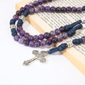 Gemstone Rosary Beads Paracord Set St. Michael Necklace & St. Benedict 22
