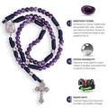 Gemstone Rosary Beads Paracord Set St. Michael Necklace & St. Benedict 22