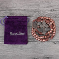 Strong Corded Antique Copper Beads Paracord Rugged Rosary Necklace with St.Michael Medal and Pardon Crucifix Nazareth Store