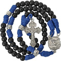 St. Michael Blue Paracord Rosary Beads Rugged Rosary Necklace Strong Corded Catholic Pardon Crucifix Nazareth Store