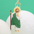 San Judas Tadeo Silicone Keychain Catholic Religious Key Ring for Bags, Cars & Accessories