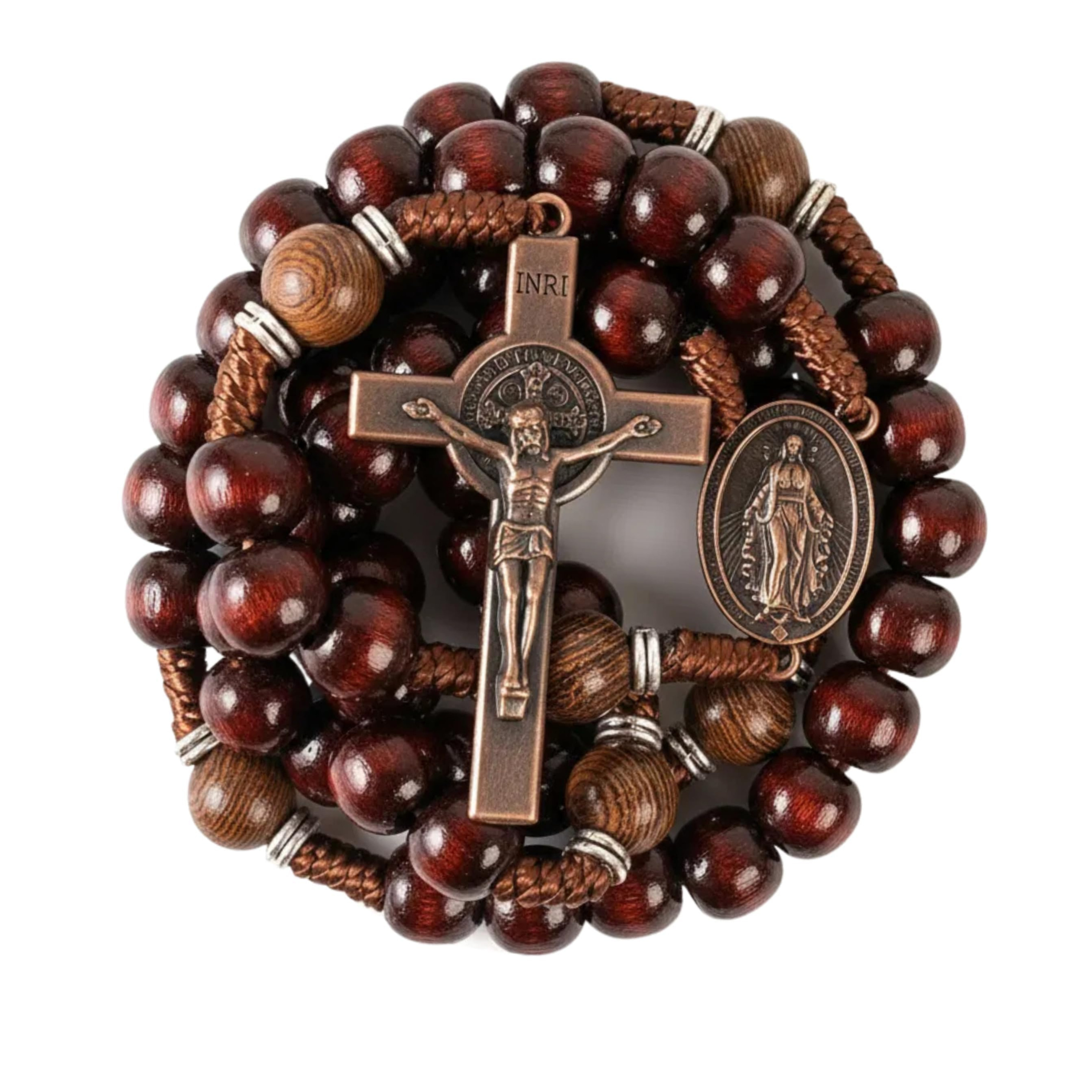 Handmade Solid Wood Catholic Rosary