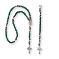 Gemstone Rosary Beads Paracord Set St. Michael Necklace & St. Benedict 22