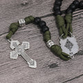 St. Michael Paracord Rosary Beads Rugged Rosary Necklace Strong Corded Catholic Pardon Crucifix Nazareth Store